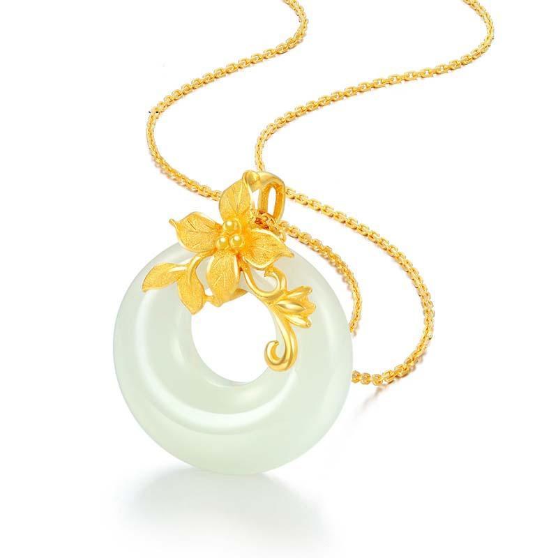 White Jade Auspicious Necklace - Buddha Walks Shop