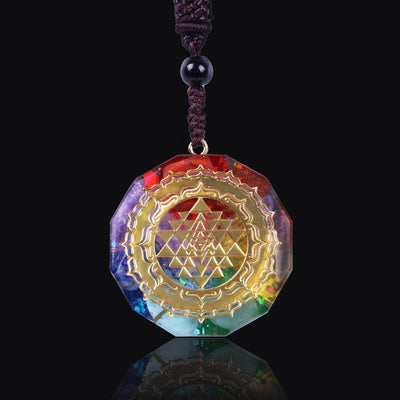 Sacred Sri Yantra Orgonite Chakra Necklace - Buddha Walks Shop