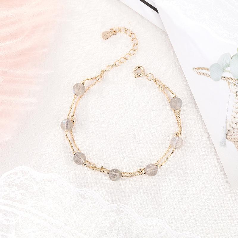 Natural Moonstone Lucky Charm Healing Bracelet - Buddha Walks Shop
