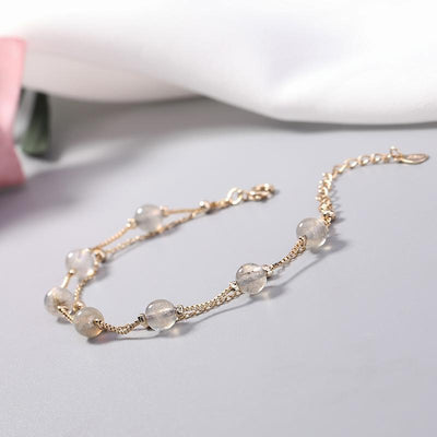 Natural Moonstone Lucky Charm Healing Bracelet - Buddha Walks Shop
