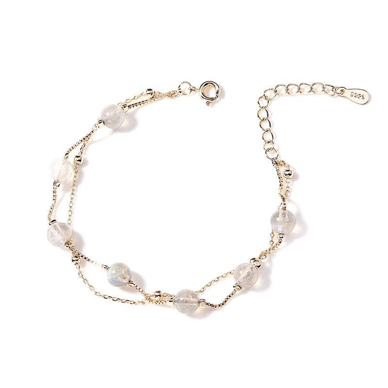 Natural Moonstone Lucky Charm Healing Bracelet - Buddha Walks Shop