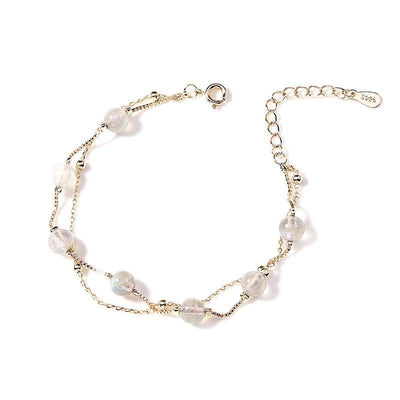 Natural Moonstone Lucky Charm Healing Bracelet - Buddha Walks Shop