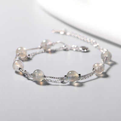 Natural Moonstone Lucky Charm Healing Bracelet - Buddha Walks Shop