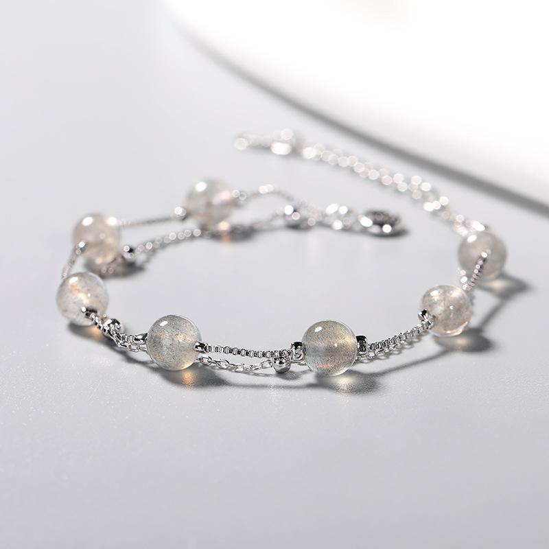 Natural Moonstone Lucky Charm Healing Bracelet - Buddha Walks Shop