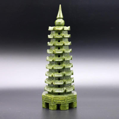 Feng Shui Lucky Tower Jade Ornament - Buddha Walks Shop