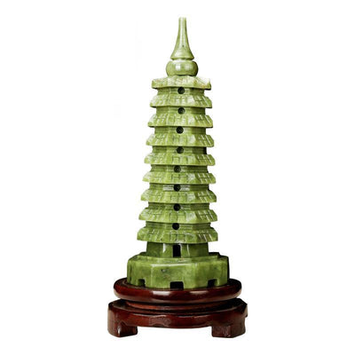 Feng Shui Lucky Tower Jade Ornament - Buddha Walks Shop