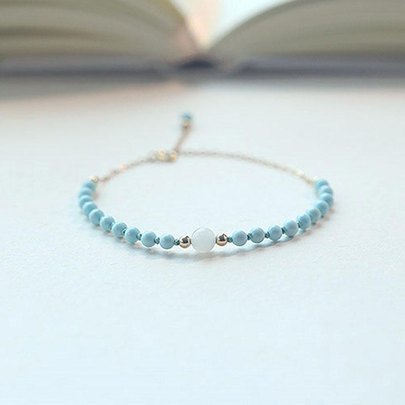 Lucky Natural Turquoise Protection Bracelet - Buddha Walks Shop