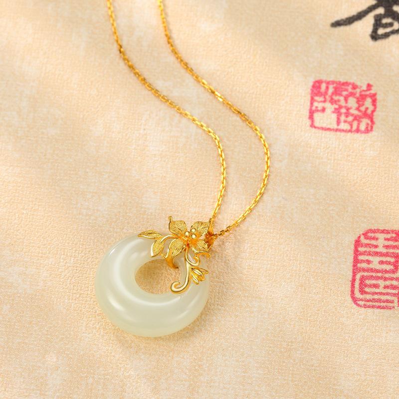 White Jade Auspicious Necklace - Buddha Walks Shop