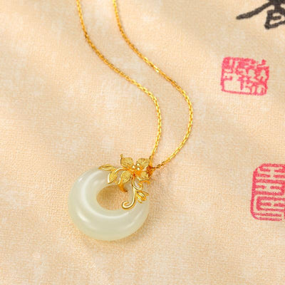 White Jade Auspicious Necklace - Buddha Walks Shop