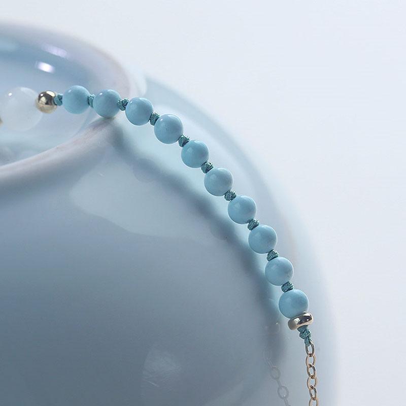 Lucky Natural Turquoise Protection Bracelet - Buddha Walks Shop