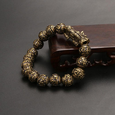 Pure Copper Pixiu Mantra Bracelet