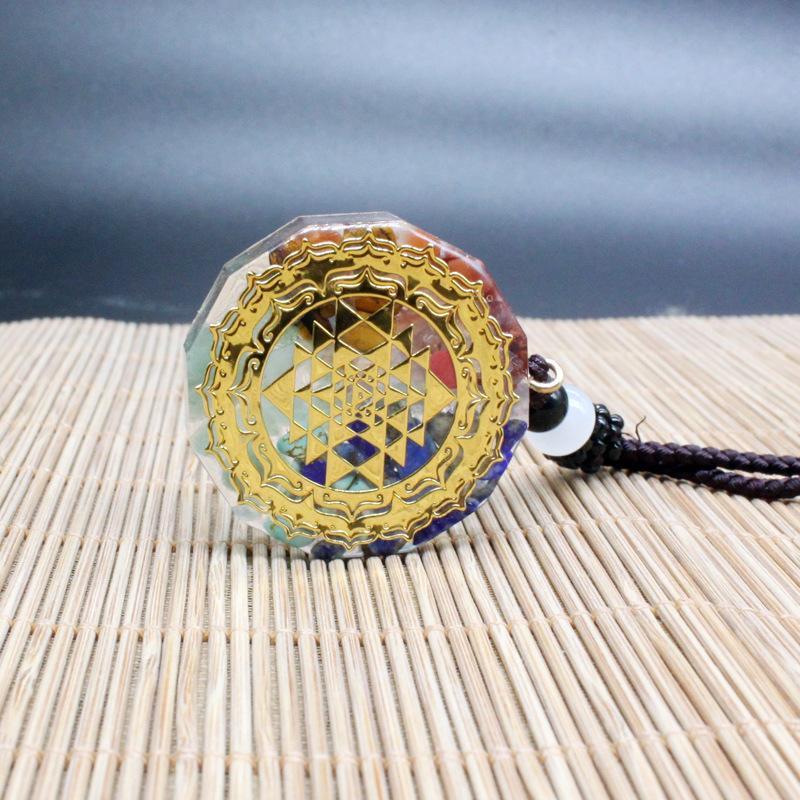 Sri Yantra Orgonite Chakra Necklace - Buddha Walks Shop