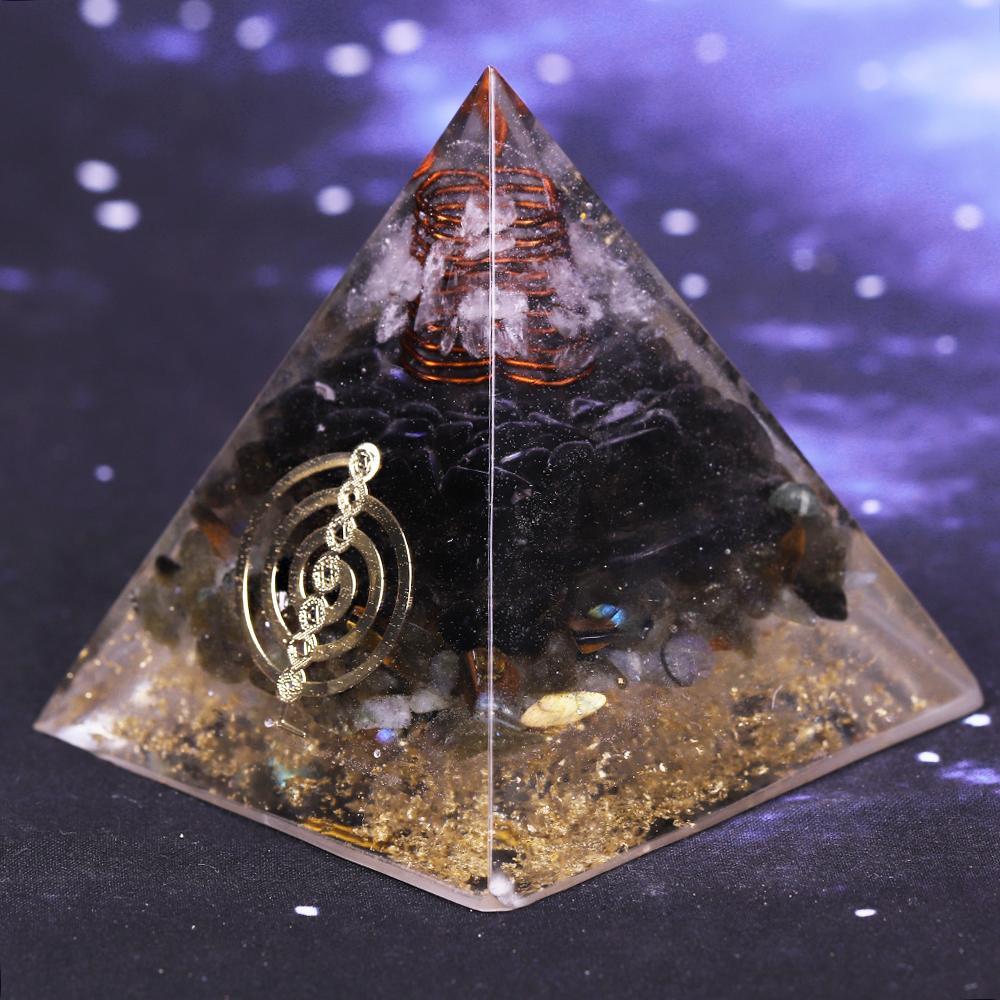 Labradorite Repel Evil Spirits Orgonite Pyramid - Buddha Walks Shop