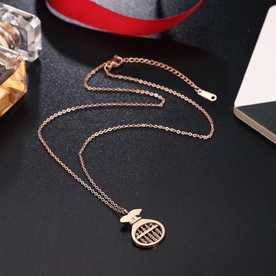 Auspicious Abacus Lucky Bag Wealth Necklace - Buddha Walks Shop