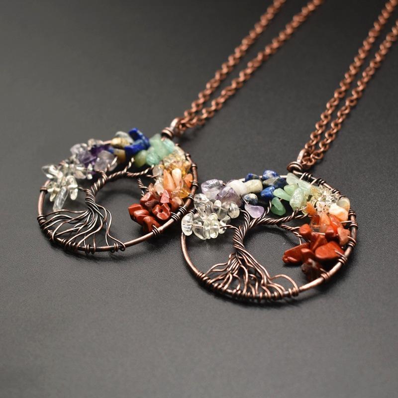 7 Chakra Tree of Life Wisdom Necklace - Buddha Walks Shop