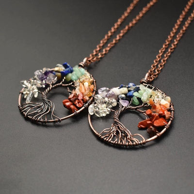 7 Chakra Tree of Life Wisdom Necklace - Buddha Walks Shop