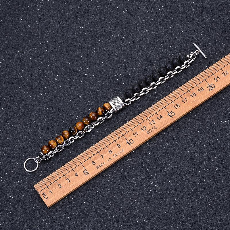 Tiger Eye and Lava Stone Grounding Bracelet - Buddha Walks Shop