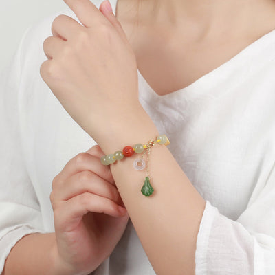 Green Jade Elegant Charm Bracelet - Buddha Walks Shop