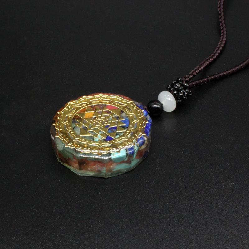 Sri Yantra Orgonite Chakra Necklace - Buddha Walks Shop
