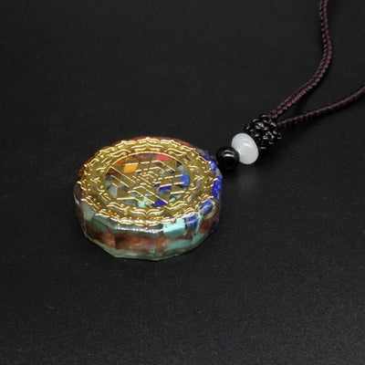 Sri Yantra Orgonite Chakra Necklace - Buddha Walks Shop