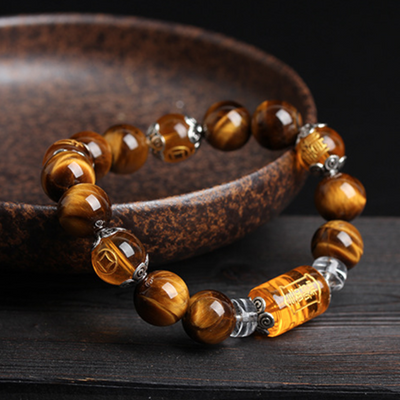 Natural Tiger Eye Fortune Lucky Bracelet - Buddha Walks Shop