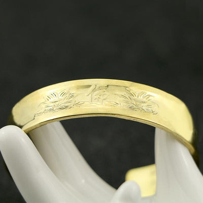Lotus Heart Sutra Bangle - Buddha Walks Shop