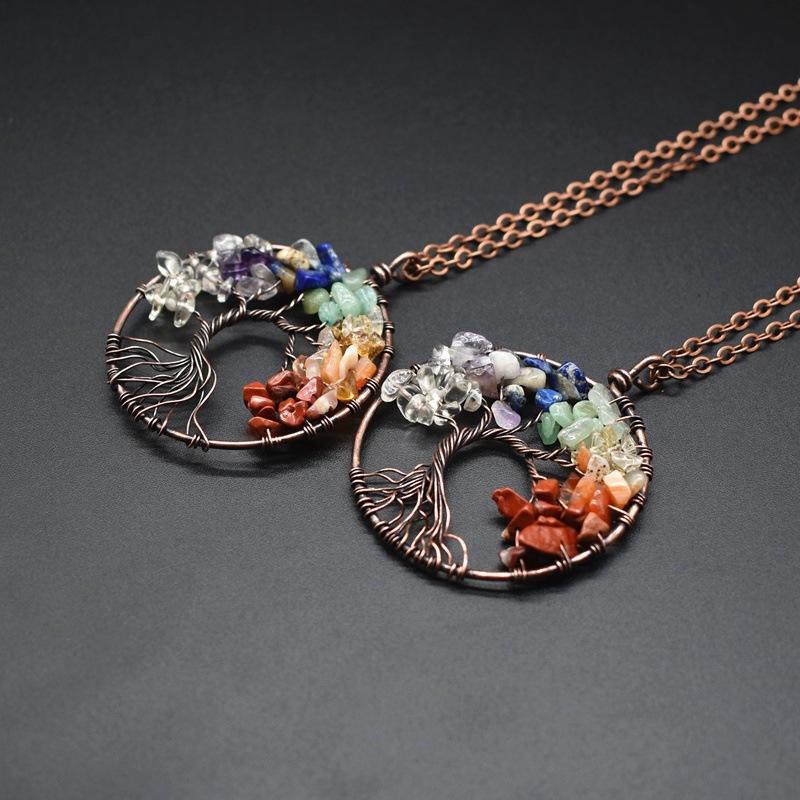 7 Chakra Tree of Life Wisdom Necklace - Buddha Walks Shop