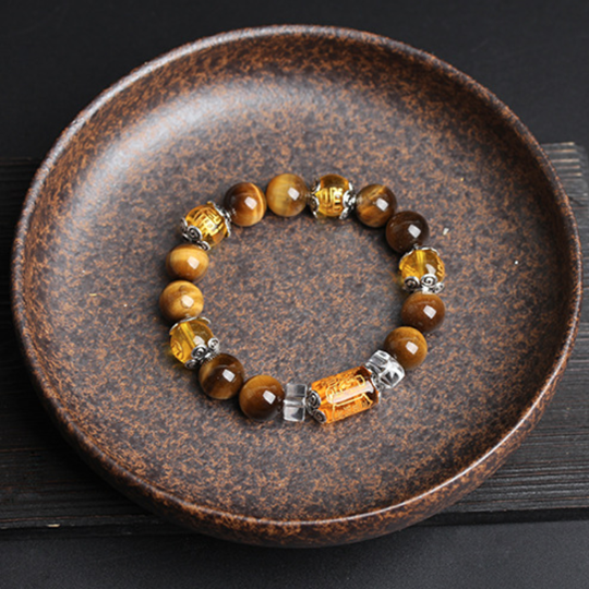 Natural Tiger Eye Fortune Lucky Bracelet - Buddha Walks Shop