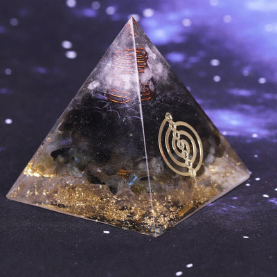Labradorite Repel Evil Spirits Orgonite Pyramid - Buddha Walks Shop