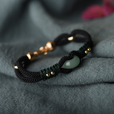 Love and Good Luck  Jade Bracelet - Buddha Walks Shop