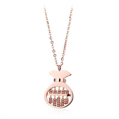 Auspicious Abacus Lucky Bag Wealth Necklace - Buddha Walks Shop