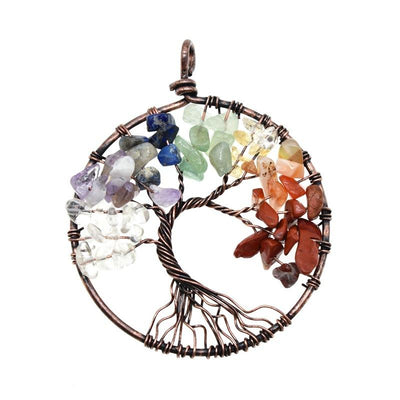 7 Chakra Tree of Life Wisdom Necklace - Buddha Walks Shop