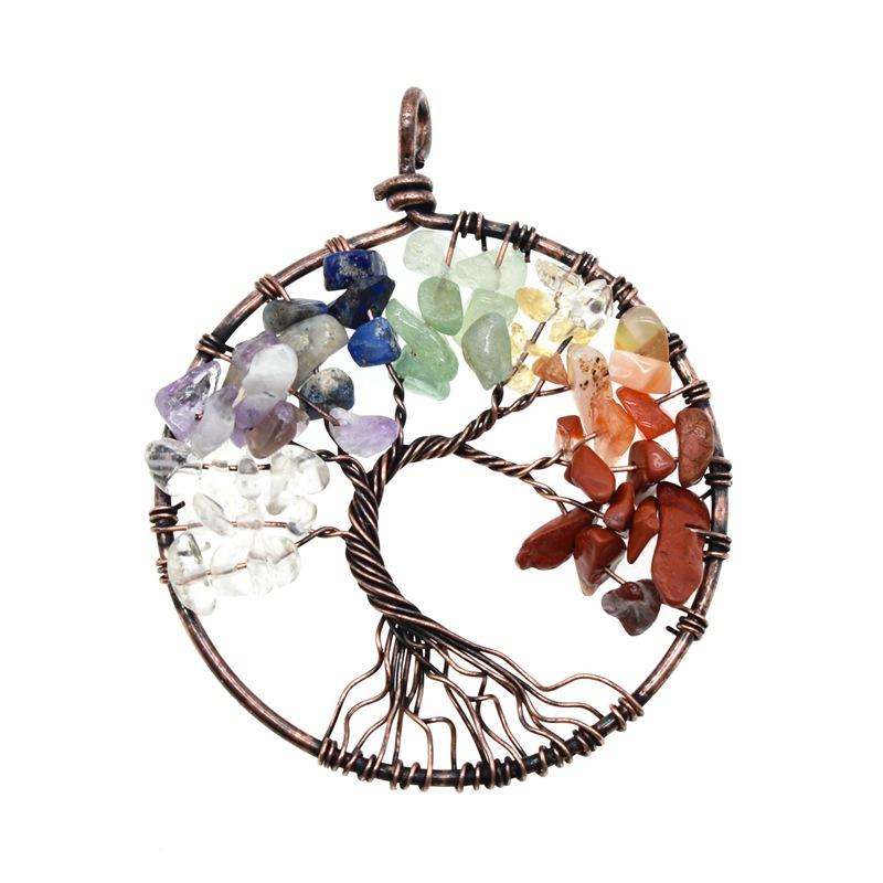 7 Chakra Tree of Life Wisdom Necklace - Buddha Walks Shop
