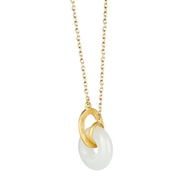 Natural Jade Charm Necklace - Buddha Walks Shop