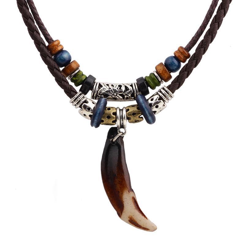 Wolf Tooth Amulet Necklace - Buddha Walks Shop