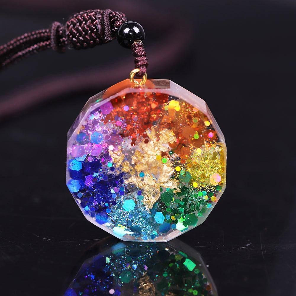 Sacred Sri Yantra Orgonite Chakra Necklace - Buddha Walks Shop