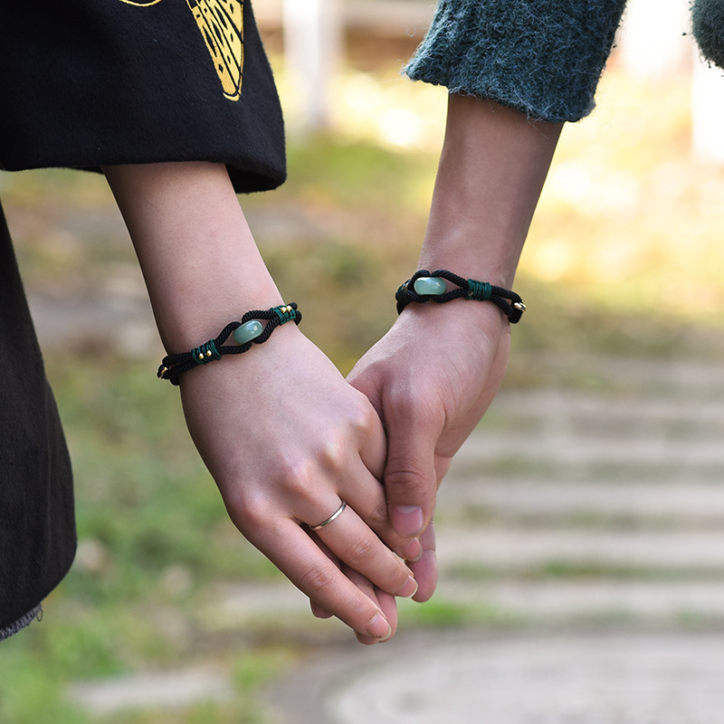 Love and Good Luck  Jade Bracelet - Buddha Walks Shop