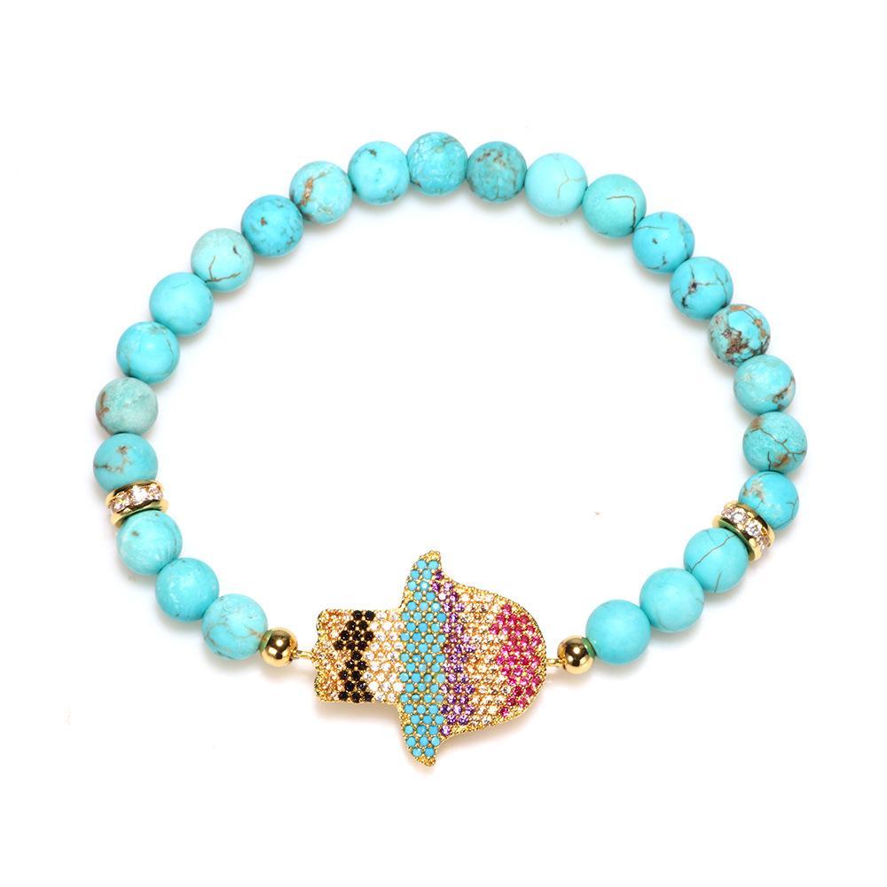 Natural Turquoise Protection Bracelet - Buddha Walks Shop