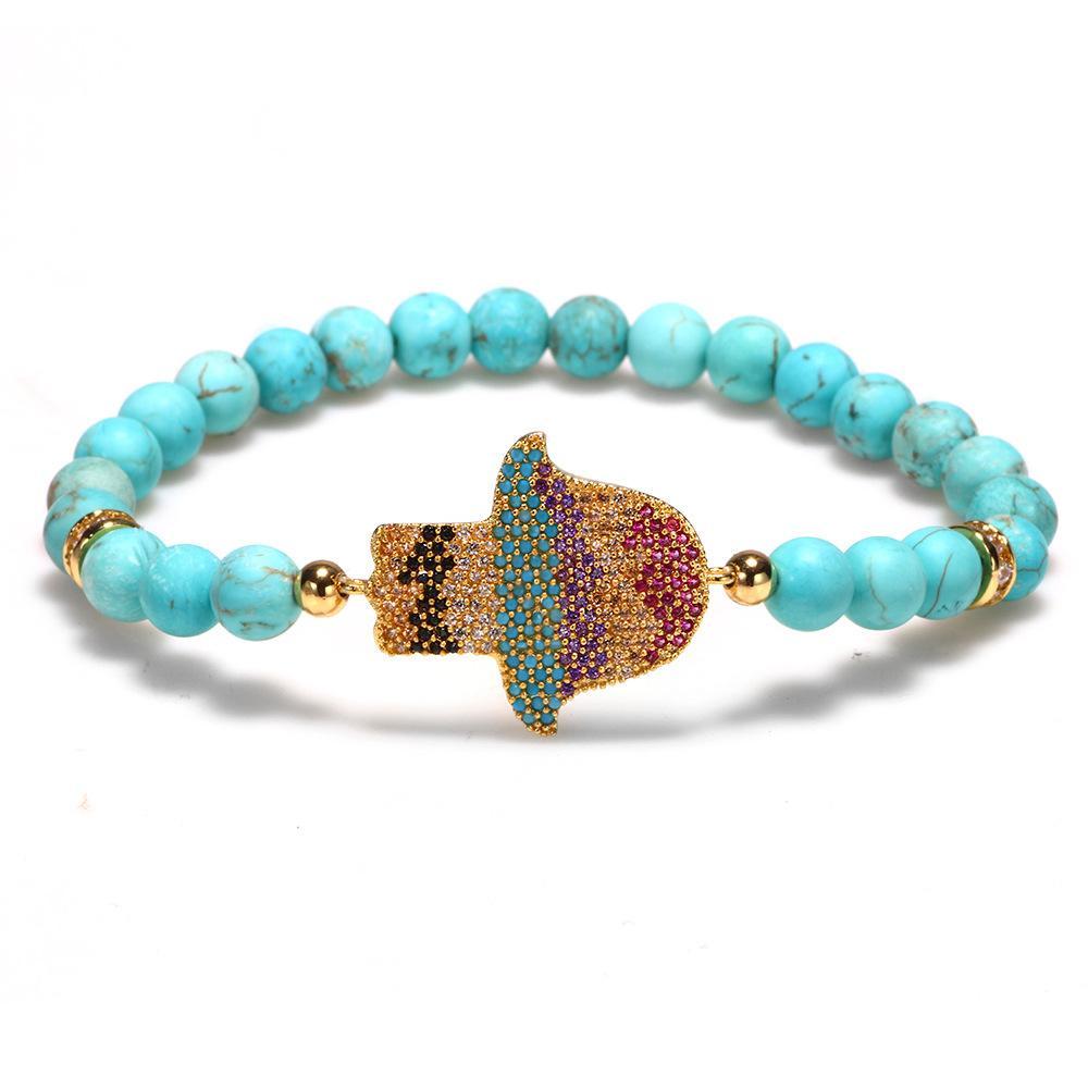 Natural Turquoise Protection Bracelet - Buddha Walks Shop