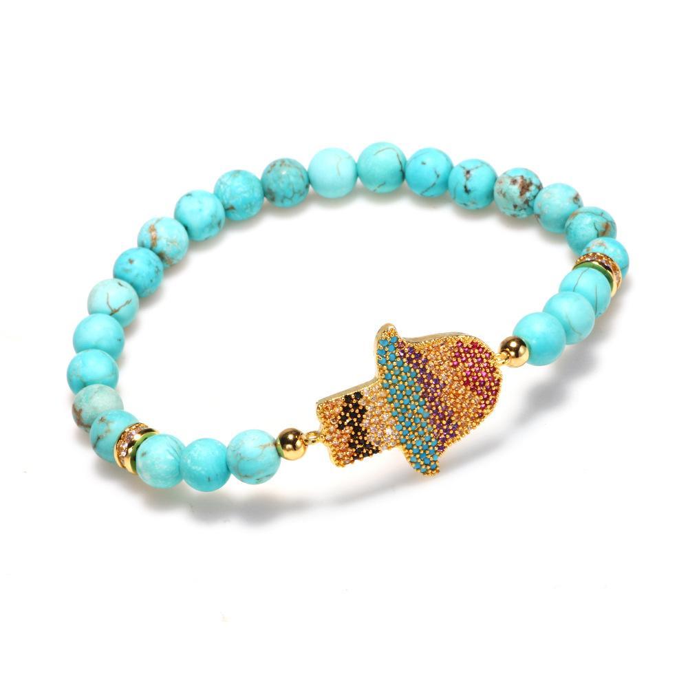 Natural Turquoise Protection Bracelet - Buddha Walks Shop