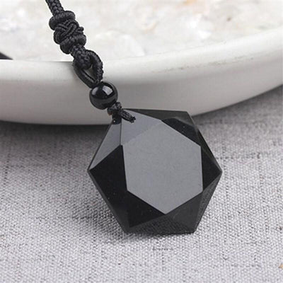 Premium Black Obsidian Talisman - Buddha Walks Shop