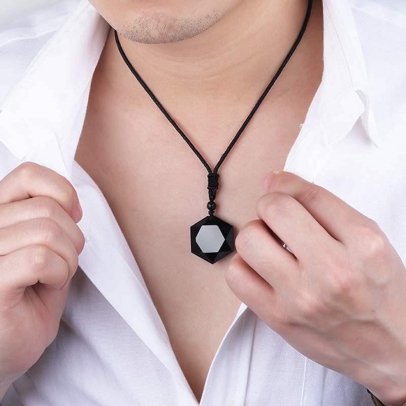 Premium Black Obsidian Talisman - Buddha Walks Shop