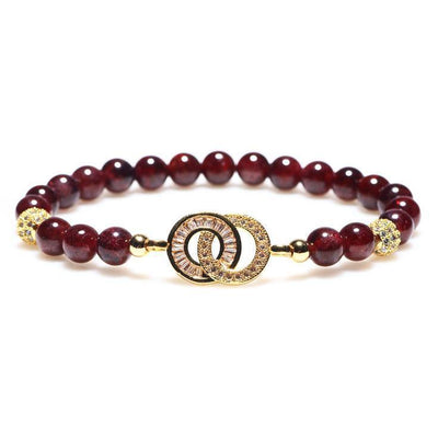 Natural Garnet Charm Bracelet  Limited Edition - Buddha Walks Shop