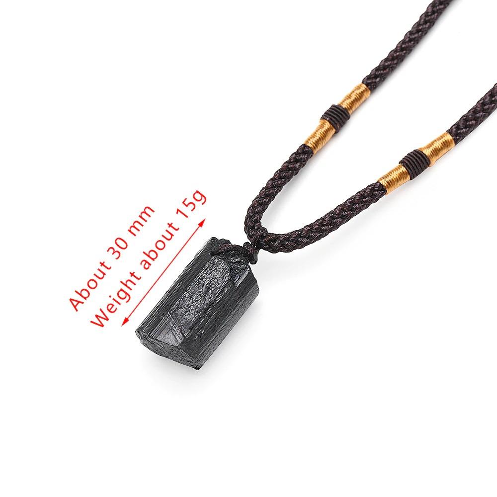 Black Tourmaline Healing Stone Necklace - Buddha Walks Shop