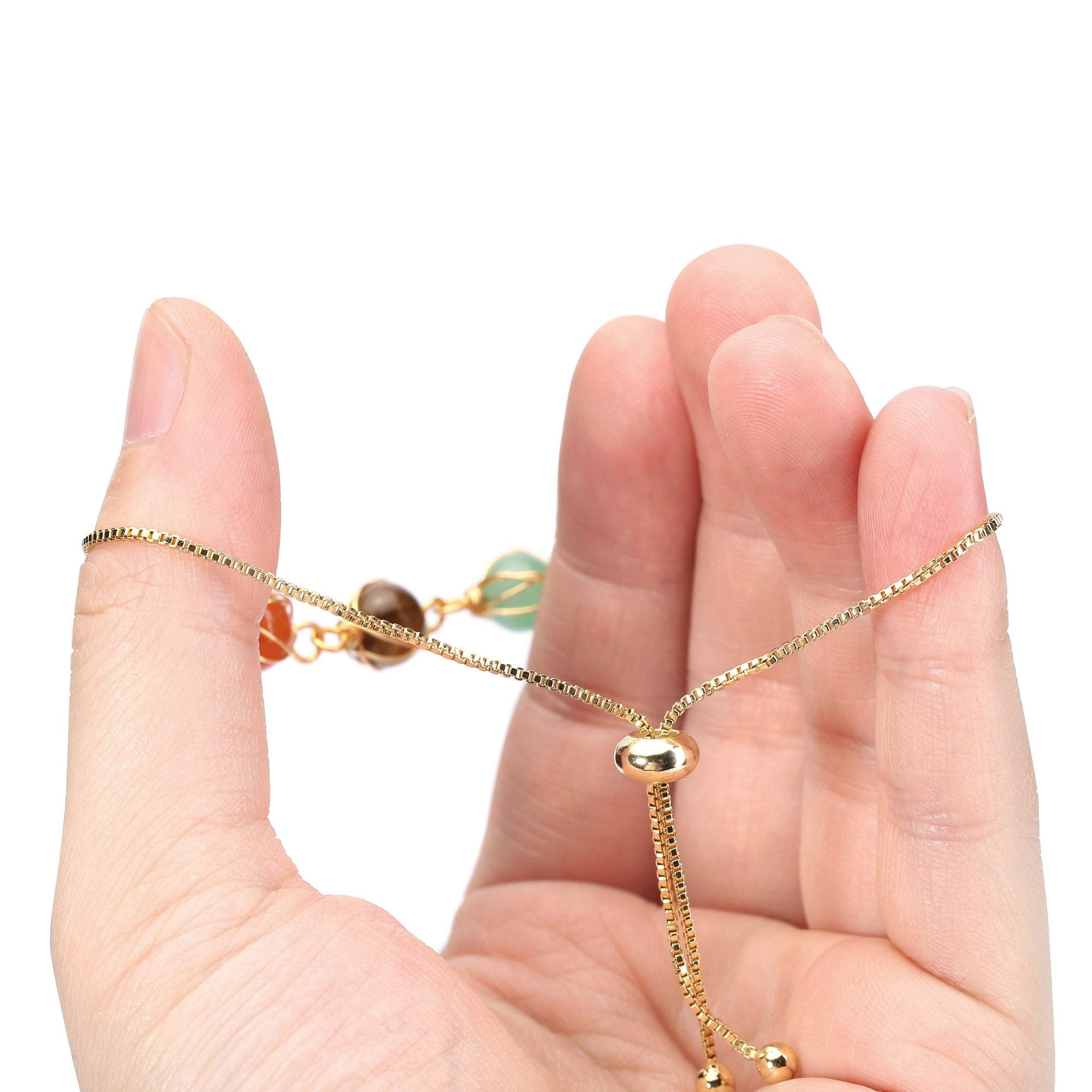 Seven Chakras Crystal Stone Bead Bracelet - Buddha Walks Shop