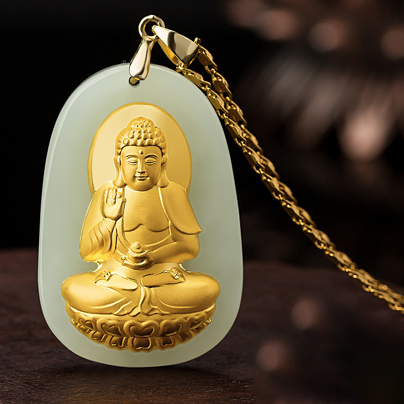 Jade Buddha Necklace - Buddha Walks Shop