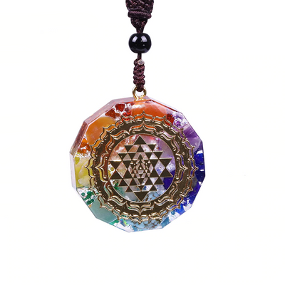 Sacred Sri Yantra Orgonite Chakra Necklace - Buddha Walks Shop