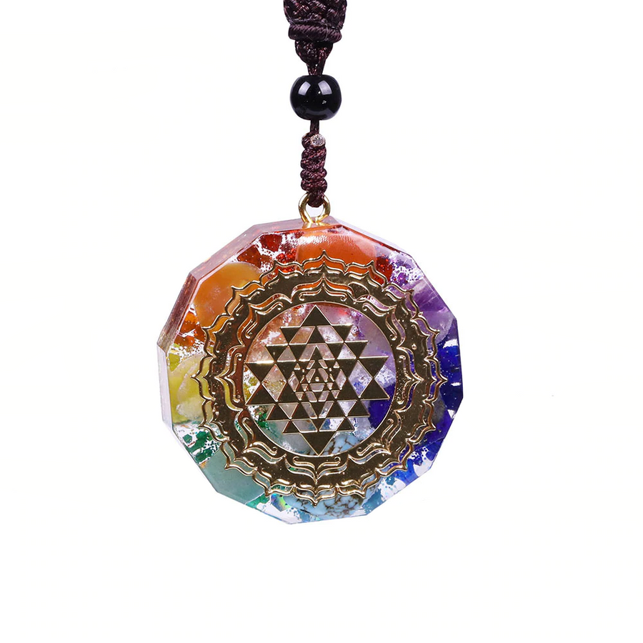 Sacred Sri Yantra Orgonite Chakra Necklace - Buddha Walks Shop