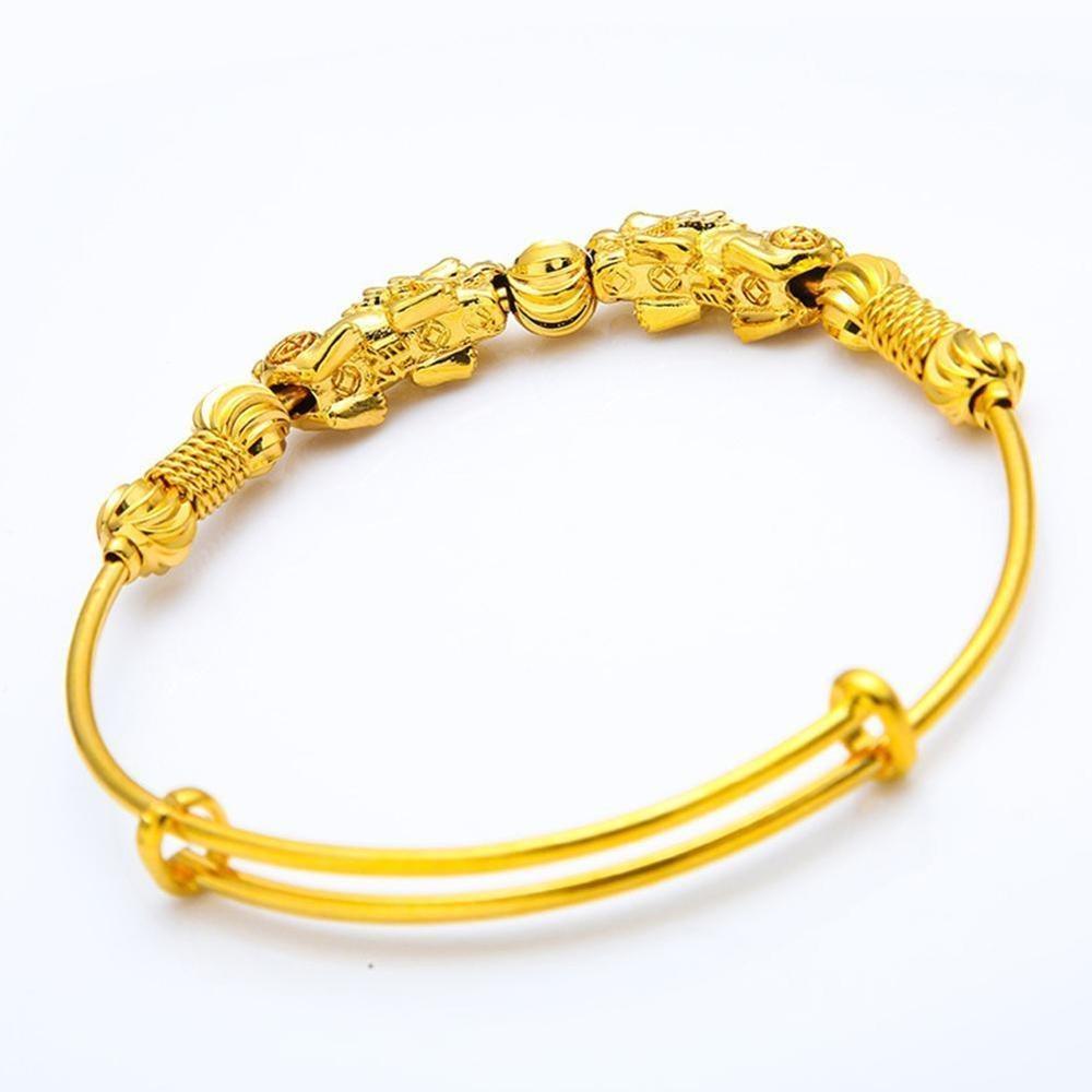 Double Pixiu Wealth Bangle - Buddha Walks Shop