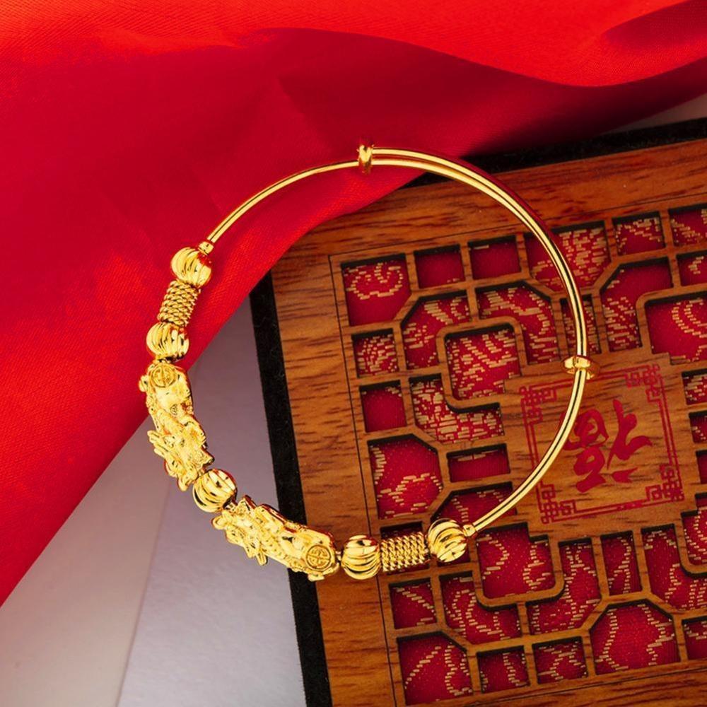 Double Pixiu Wealth Bangle - Buddha Walks Shop
